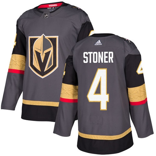 Adidas Vegas Golden Knights #4 Clayton Stoner Grey Home Authentic Stitched Youth NHL Jersey->youth nhl jersey->Youth Jersey